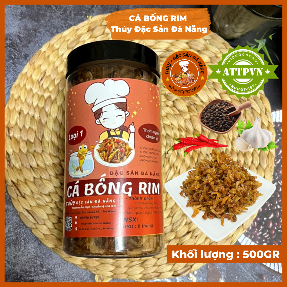 Cá bống rim gia vị 500gr ăn liền chính hiệu thúy đặc sản đà nẵng