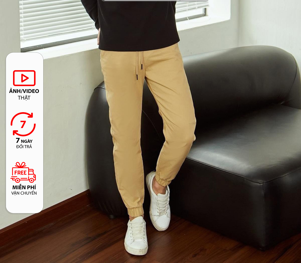 HCM  QUẦN JOGGER KAKI NAM CO GIÃN CAO CẤP GIÁ SĨ HÀNG XUẤT KHẨU VẢI KAKI DÀY XỊN  ỐNG BO CHÂN JG06
