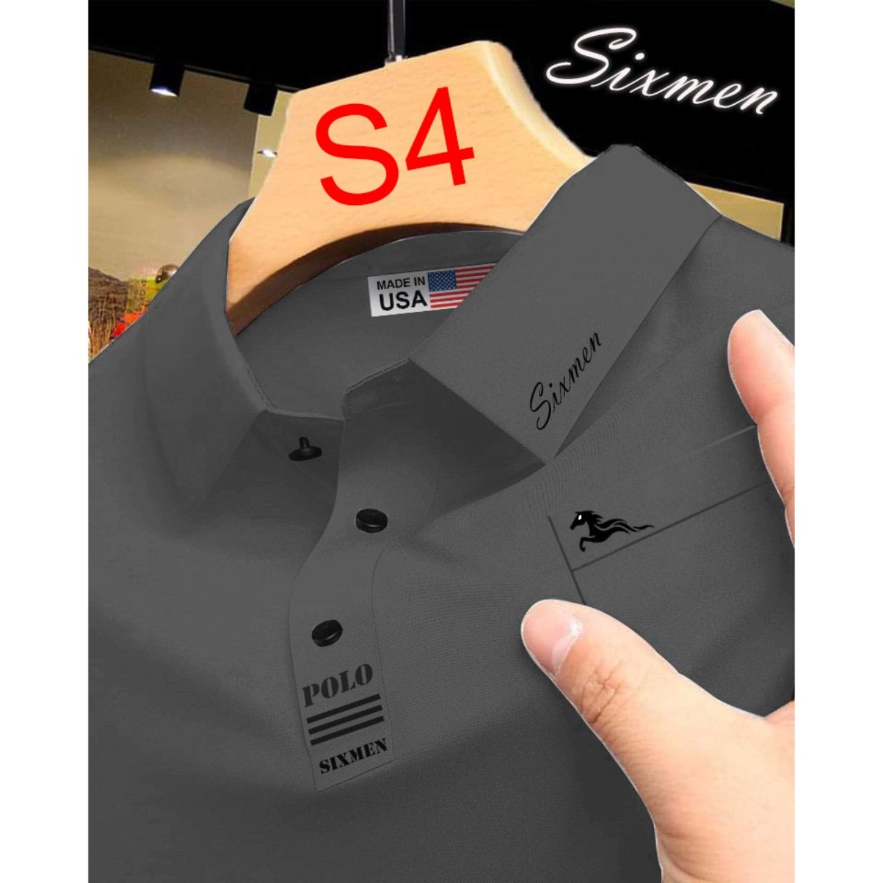 [GIẢM GIÁ 40%] Áo POLO SIXMEN thiết kế vải cotton cá sấu cao cấp ngắn tay cực sang 2024 [TN11] - 4