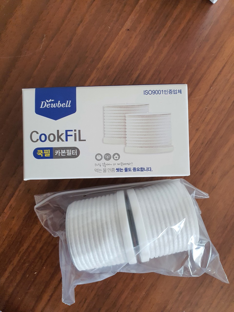 듀벨 쿡필 리필 카본필터 2개, dewbell filter cho sp lọc nước tại bồn rửa bát s04