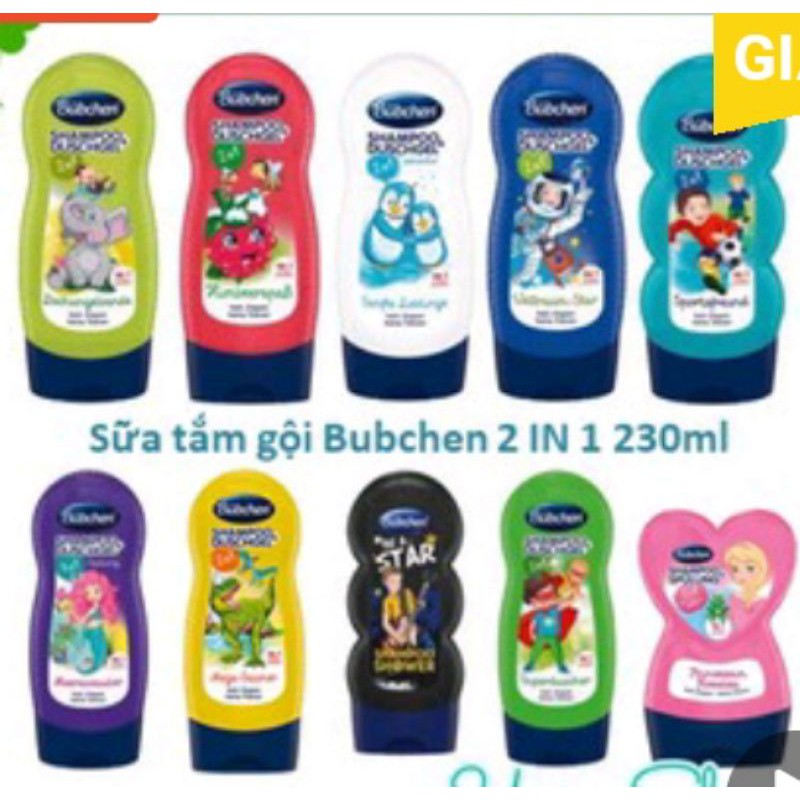 Sữa Tắm Gội Bubchen Kids Shampoo & Duschgel, 230 ml Frorence86 Store