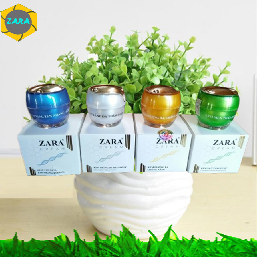 Kem dưỡng da zara 12g: dưỡng trắng da thảo dược - nám sạm tàn nhang - dưỡng trắng da chống nắng - mụn thảo dược - mỹ phẩm gia bảo