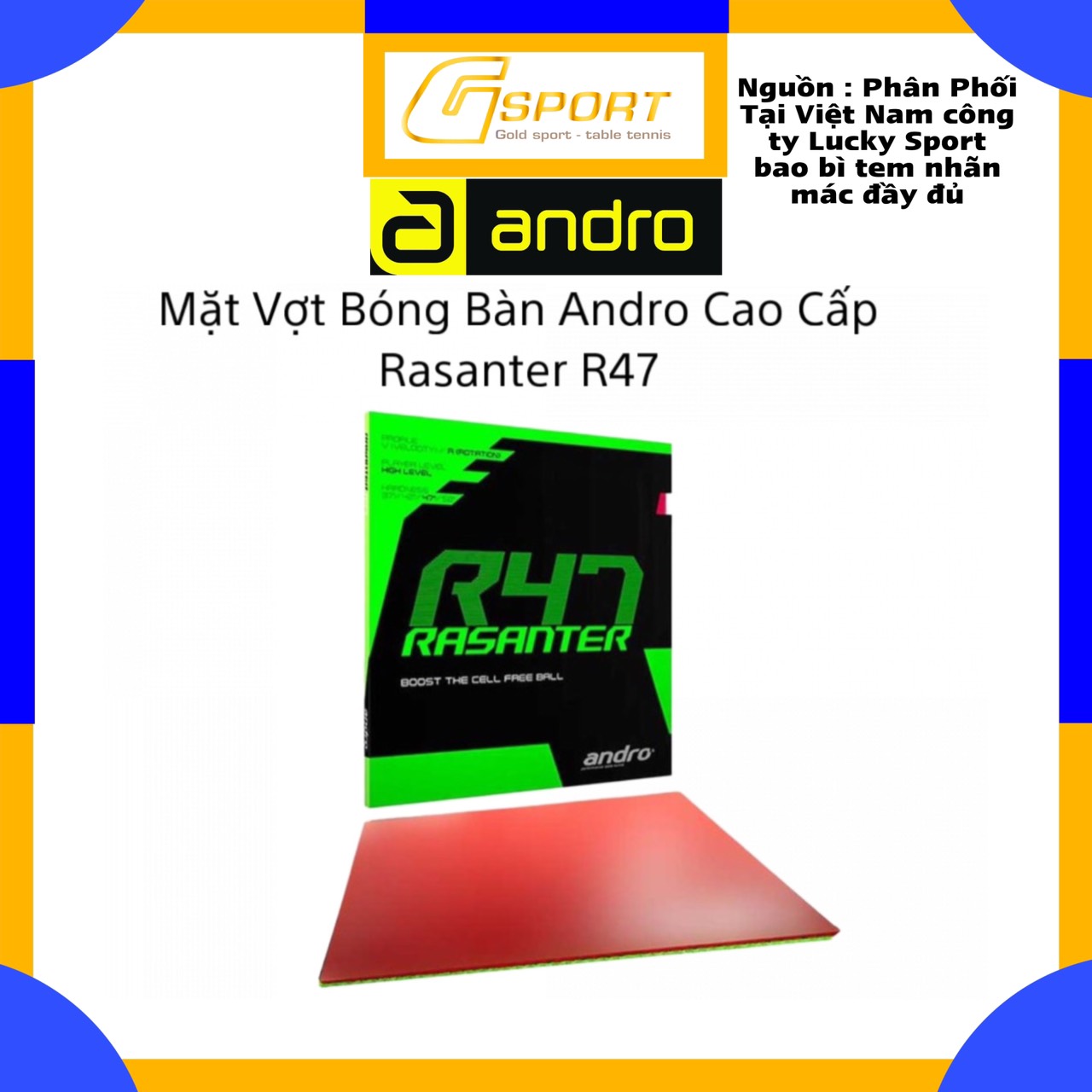 Mặt vợt bóng bàn Andro Rasanter R47