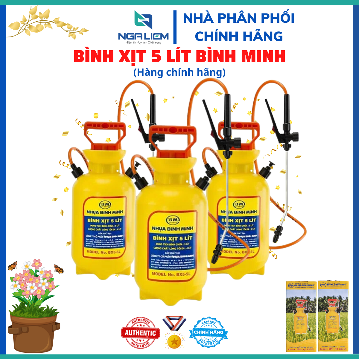 Bình xịt 5 Lít Bình Minh, dùng phun tưới