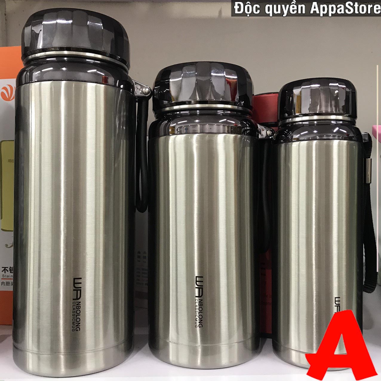 BÌNH GIỮ NHIỆT BAOL LOẠI 1 - DUNG TÍCH 1500ML, 1200ML , 600ML VỚI THIẾT KẾ NẮP TRÁNG GƯƠNG TITAN - BÌNH INOX 304 CHỐNG GỈ SÉT - GIỮ NHIỆT TRÊN 12 TIẾNG, QUAI ĐEO CHẮC CHẮN