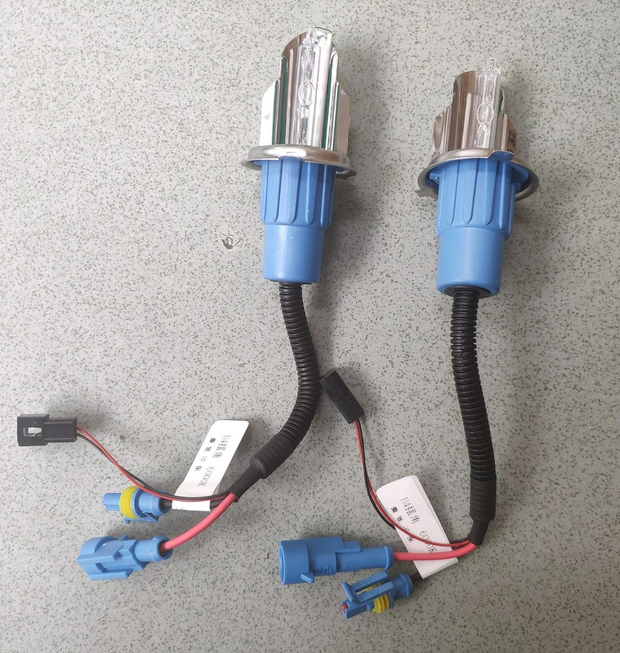 Bộ 2 bong đèn xenon HID OTO 55w PHA COS siêu sáng H4 4300k 12V sáng vàng
