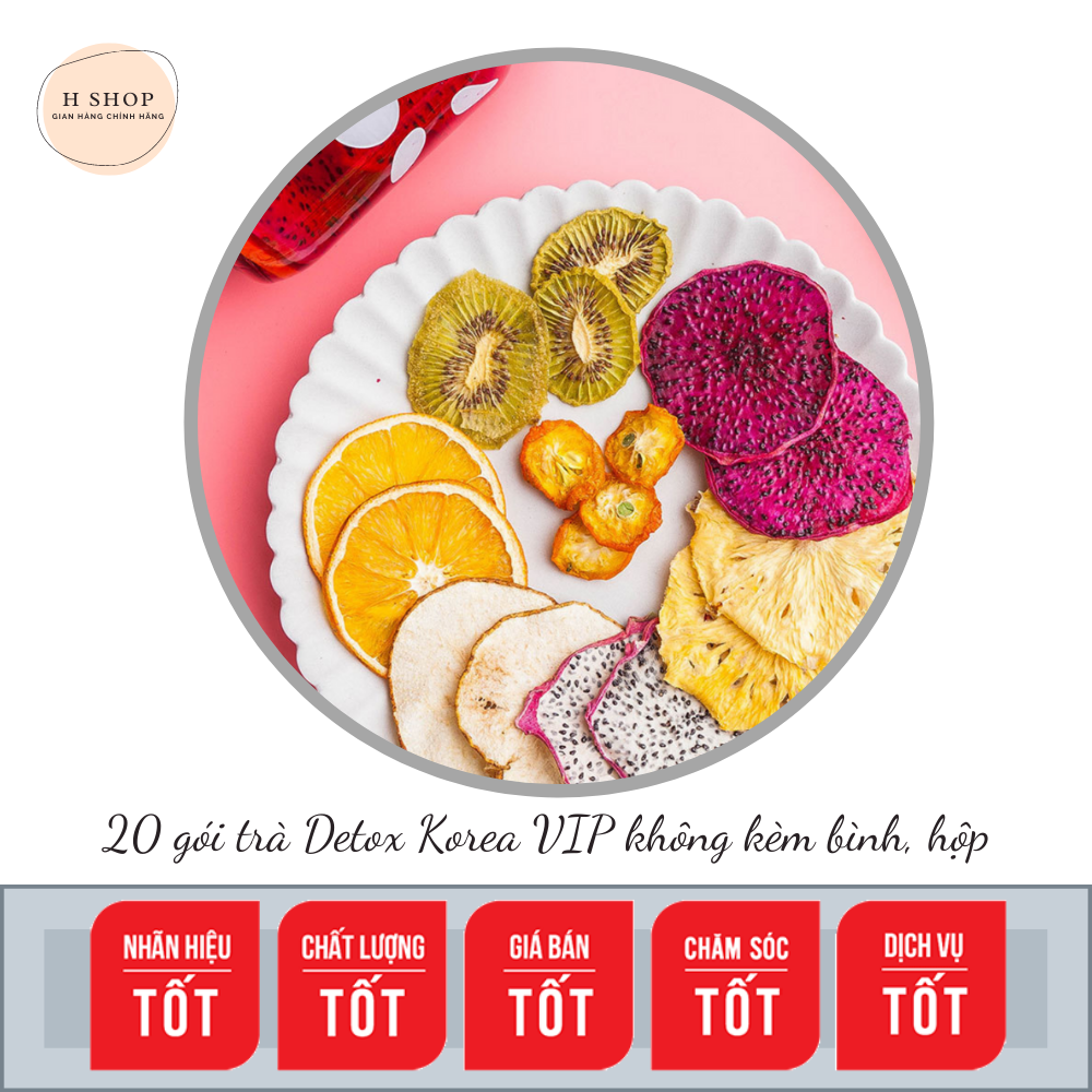 Set vip 20 gói trà detox hoa quả sấy khô giảm cân (ảnh thật) - không bình, hộp, túi vải - pkcb