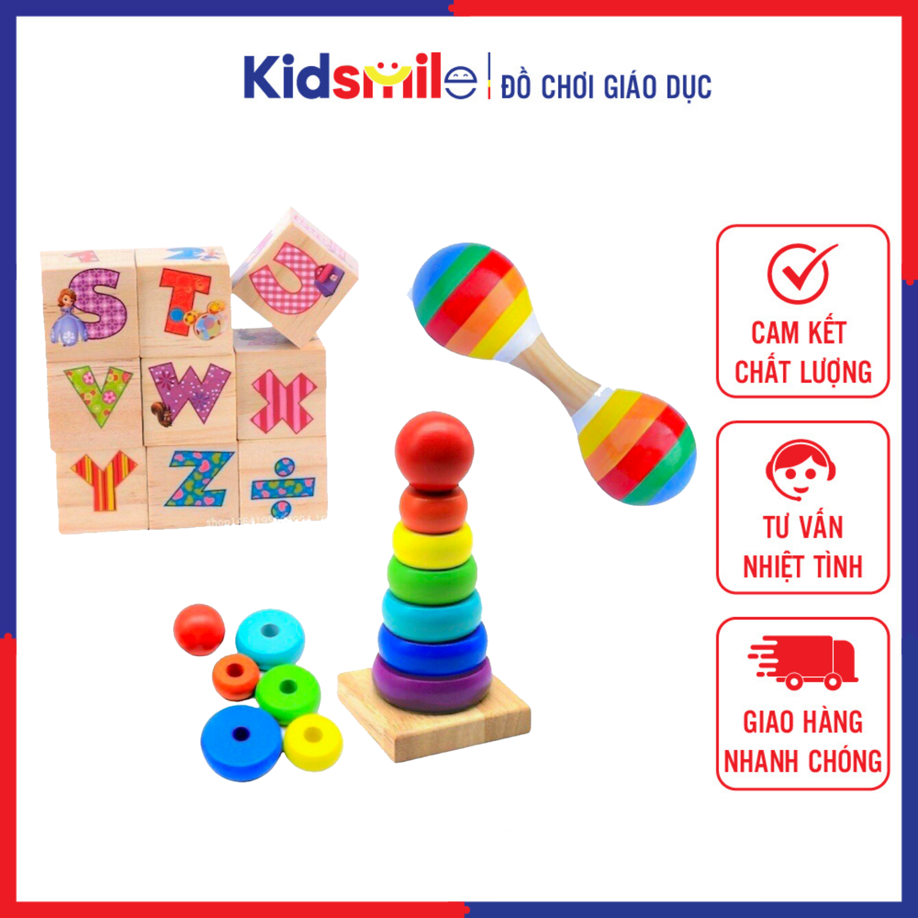 Combo 3 MÓN ĐỒ CHƠI TRẺ EM thông minh bằng gỗ tự nhiên cao cấp phát triển toàn diện trí tuệ, kích thích trí tưởng tượng, sáng tạo cho bé từ 2 đến 4 tuổi