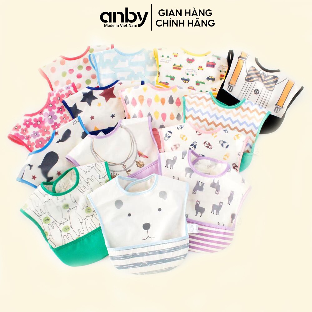 Yếm máng sợi tre ANBY phụ kiện ăn dặm cho bé