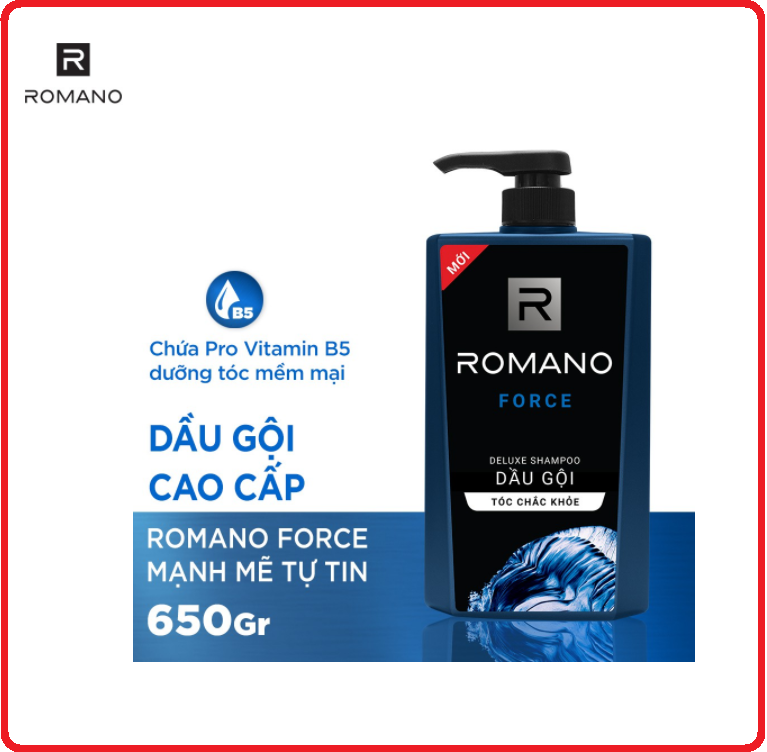 Dầu gội romano hương nước hoa force chai 650g
