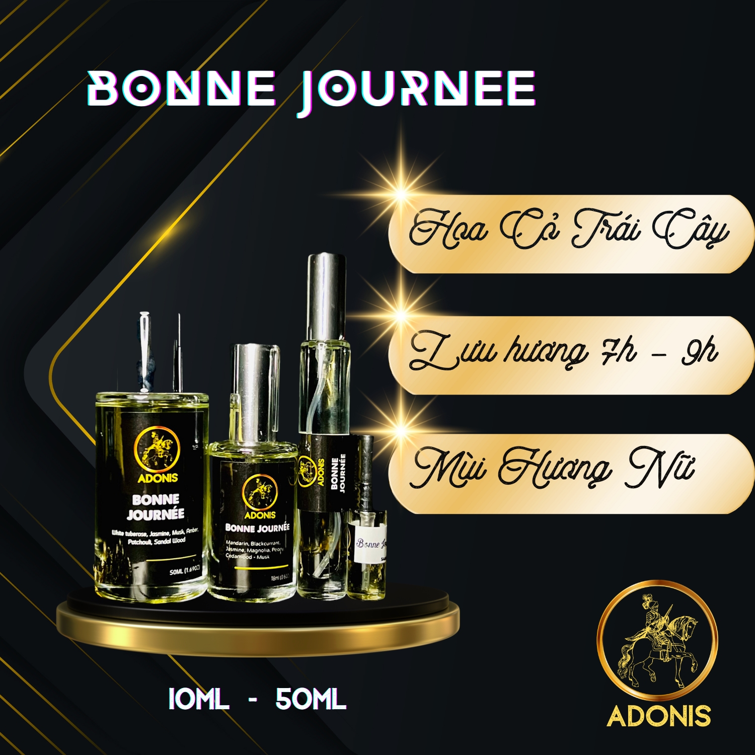 Nước Hoa Adonis Bonne Journée - Hoa cỏ trá cây tươi mát
