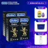 Bộ 4 hộp bao cao su Durex Kingtex bôi trơn, ôm sát size 49mm, 12 bao/hộp