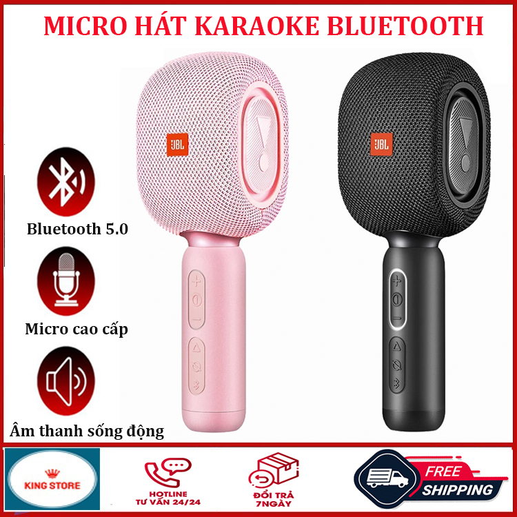 Mic hát Karaoke kèm loa Bluetooth-Micro Hát Karaoke Bluetooth JB.LPhiên Bản Thần Tượng, Micro Bluetooth Kèm Loa Cao Cấp, Party Sôi Động-H2Pro Tech