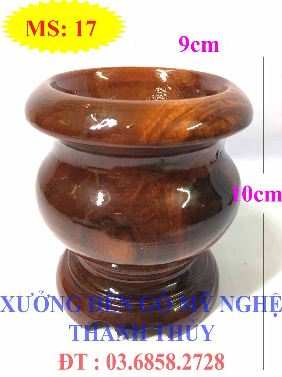 Bát nhang hàng đẹp chất lượng- Gỗ tràm -MS: 17