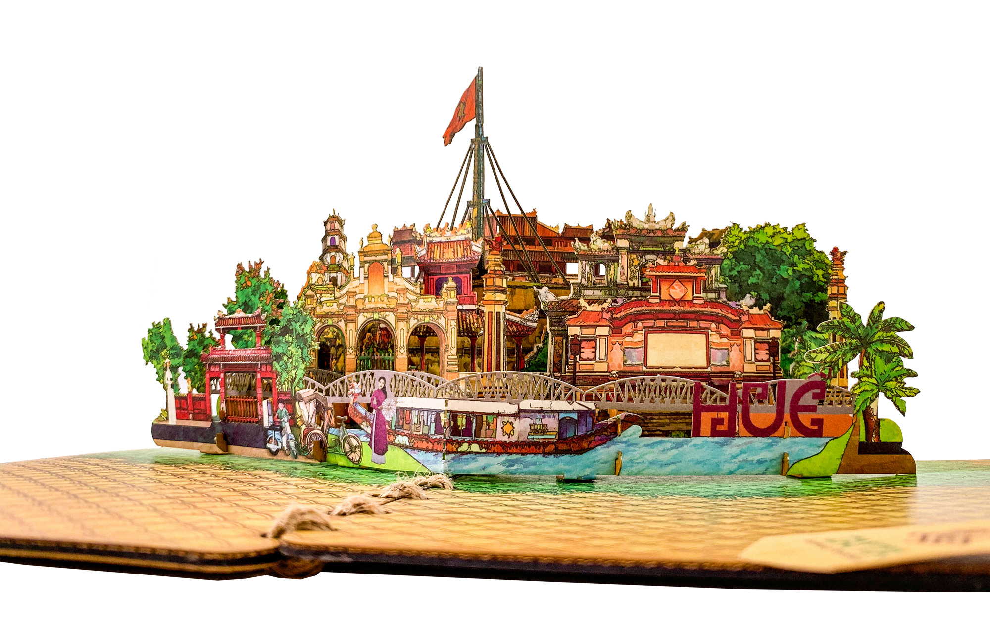 Thiệp 3D Popup về xứ Huế - 5 lớp popup 17x18x12cm