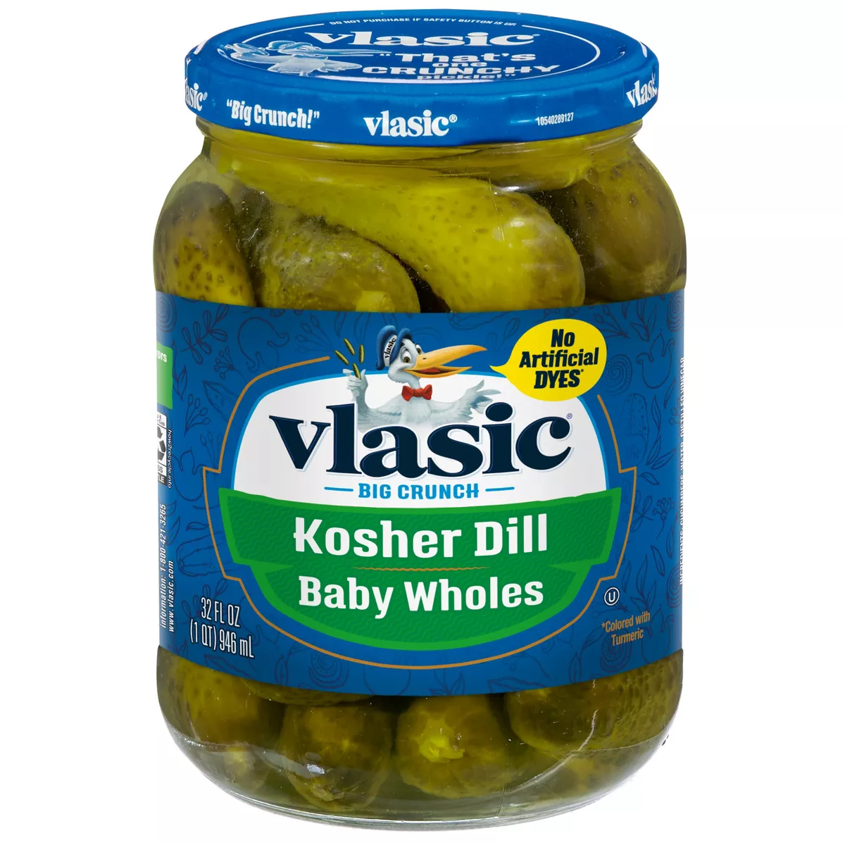 Dưa leo ngâm Vlasic Kosher Dill Baby Wholes 946ml - Xuất xứ: Mỹ (hũ thủy tinh),Date:12.2026