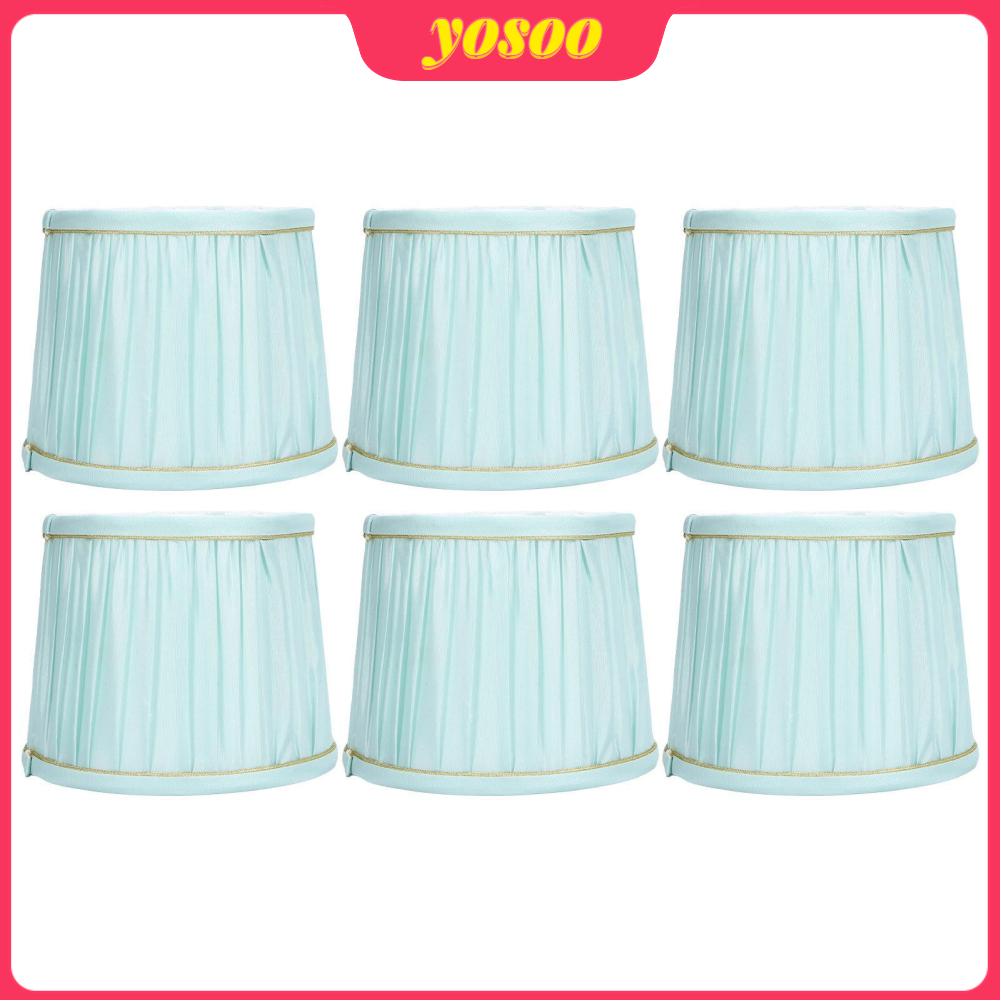 6PCS Simple Lamp Shade Fabric Light Edge Lampshade For E14 Wall Chandelier