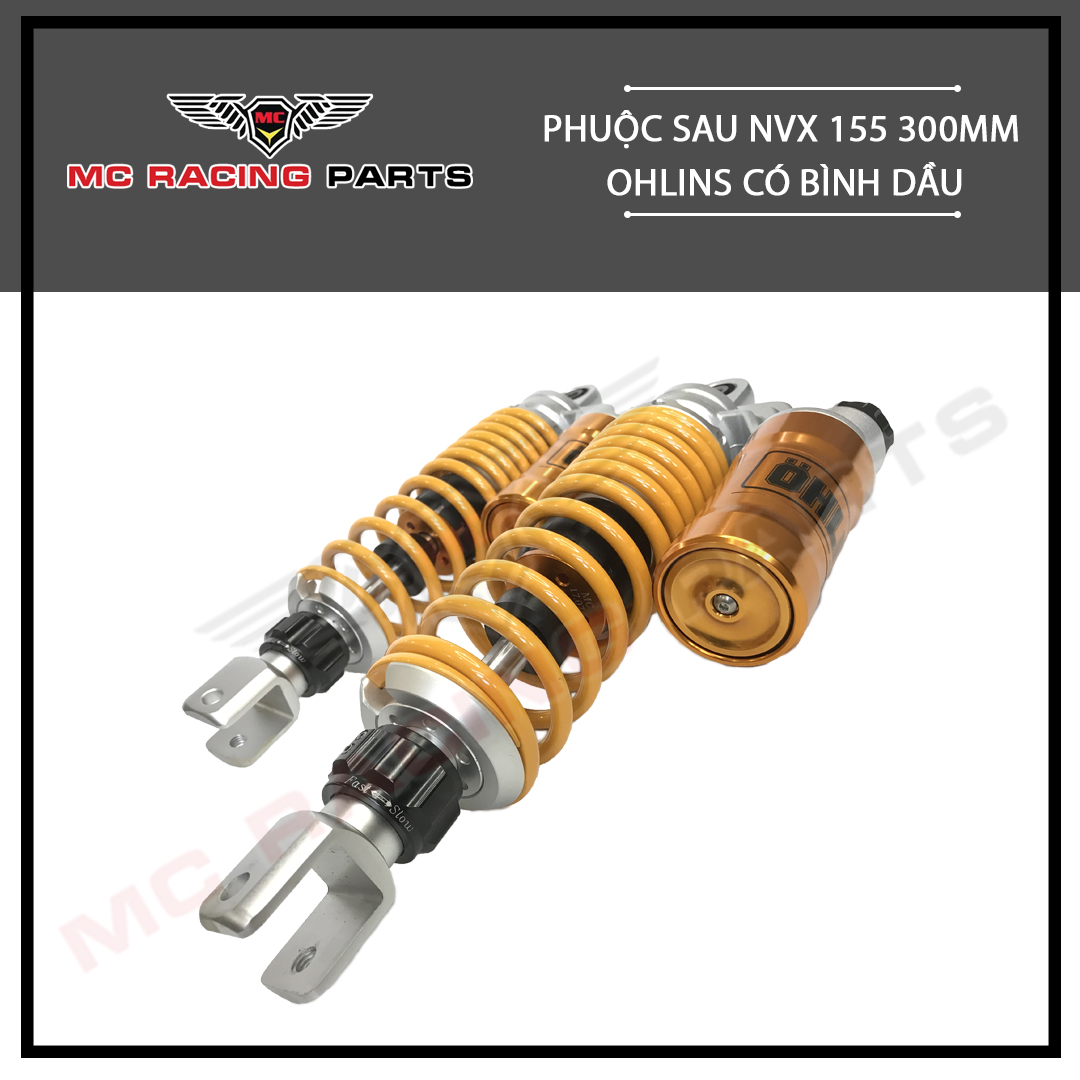 Phuộc sau nvx 155 300mm có bình dầu mc