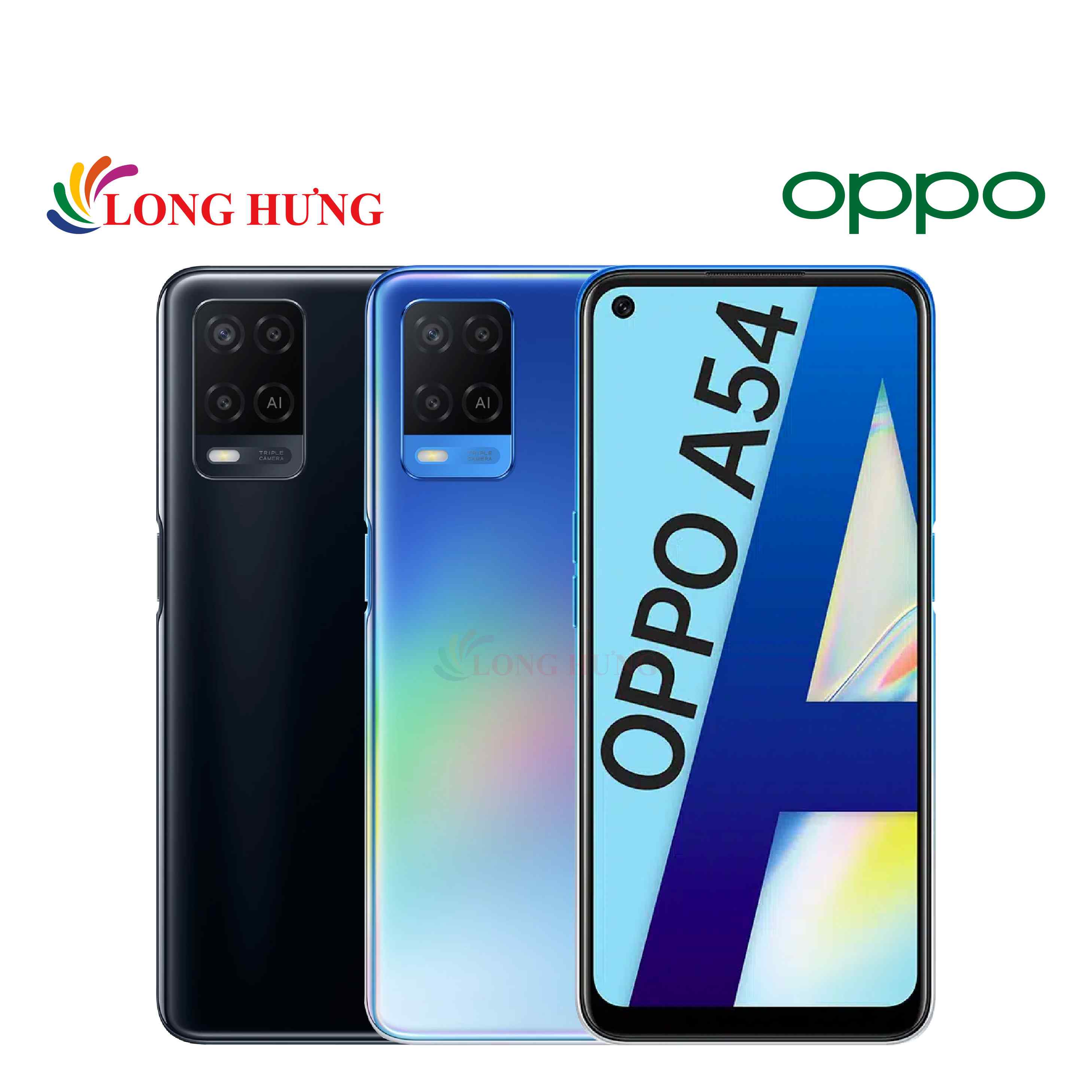 [Trả góp 0%] Điện thoại Oppo A54 (4GB/128GB) - Hàng chính hãng - Màn hình 6.5inch HD+ bộ 3 Camera sau Pin 5000mAh
