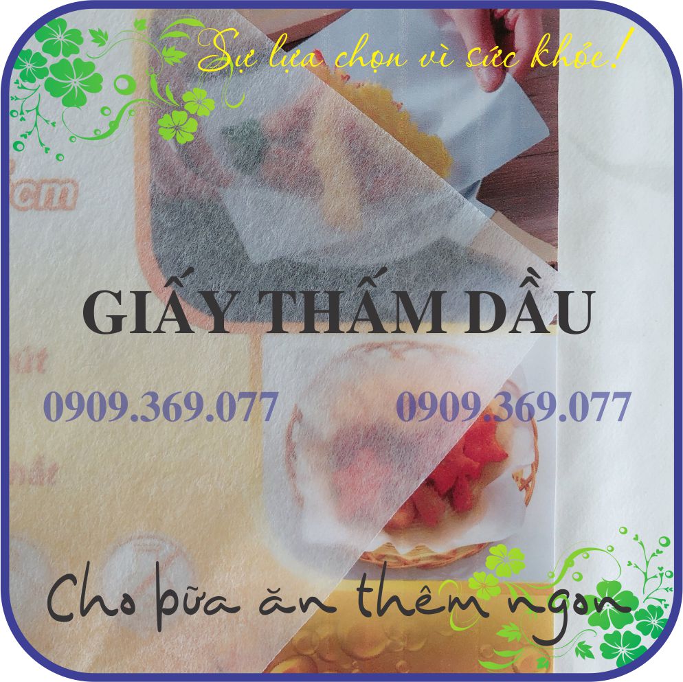 Combo 200 tờ giấy thấm dầu thức ăn thấm hút tốt dầu mỡ trong các món chiên rán áp chảo...