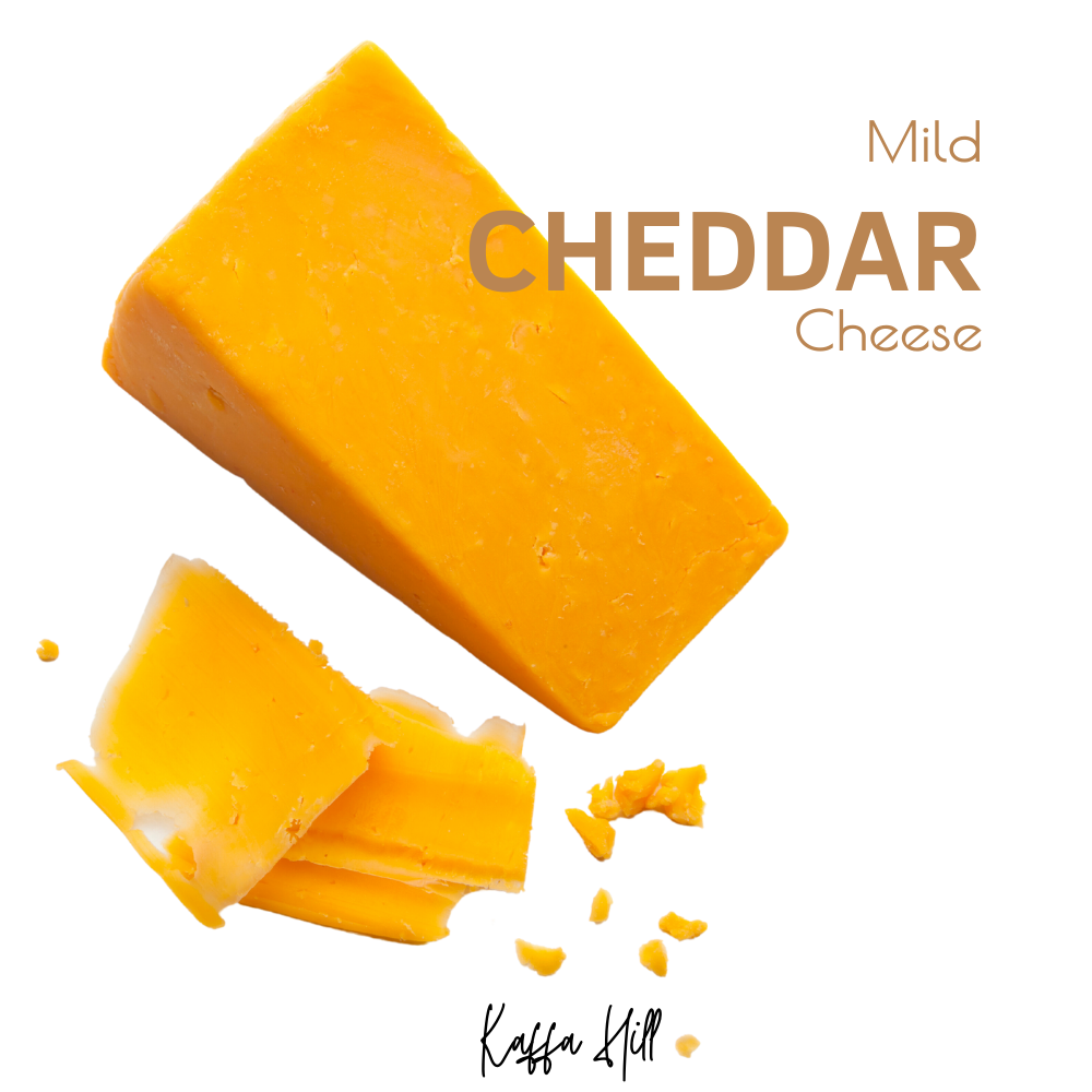 Phô mai Cheddar Cheddar cheese khối 200gr Kaffa Hill