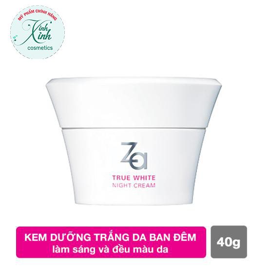 [Chính hãng]Kem Dưỡng Sáng Da Ban Đêm Za 40g True White EX Night Cream, kem dưỡng trắng da Za, kem làm trắng da