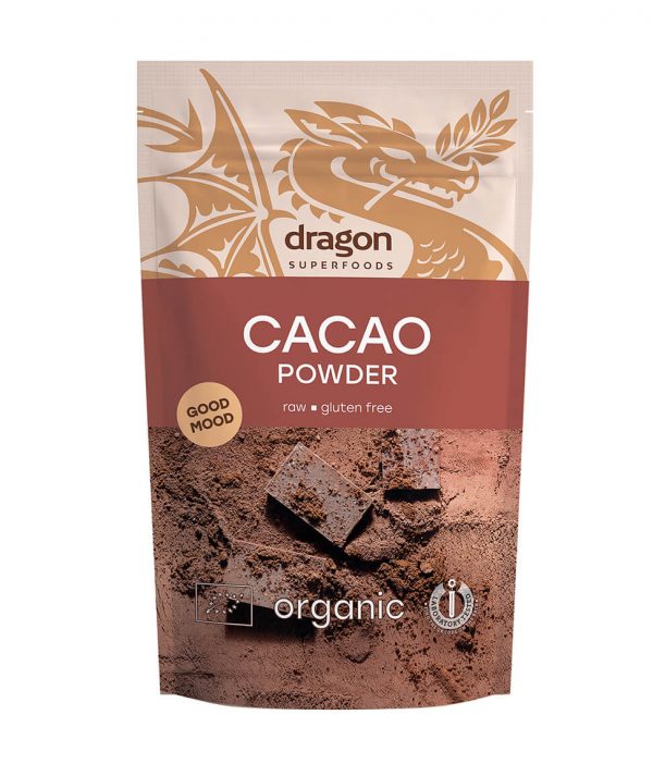 Dragon Superfoods Bột cacao nguyên chất hữu cơ Organic Cacao Powder - 200gr
