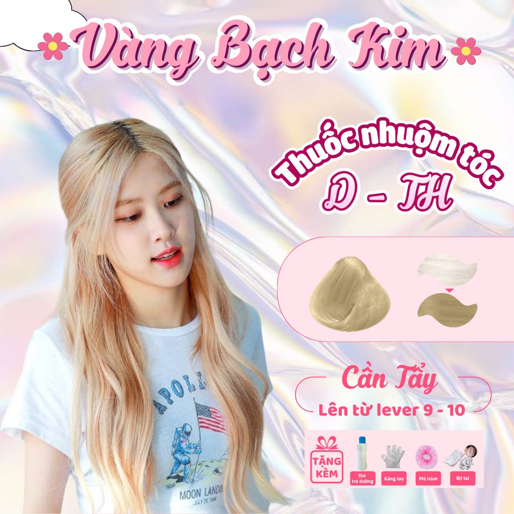 Thuốc Nhuộm Tóc Màu Vàng Bạch Kim Thuốc Nhuộm Collagen Dưỡng Nhiều Mềm Tóc
