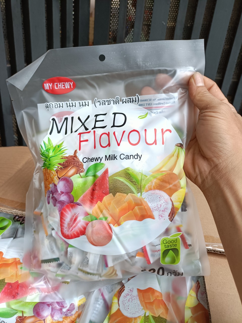 Kẹo dẻo milk soft candy trái cây mix vị gói 300g thái lan- sieu ngon