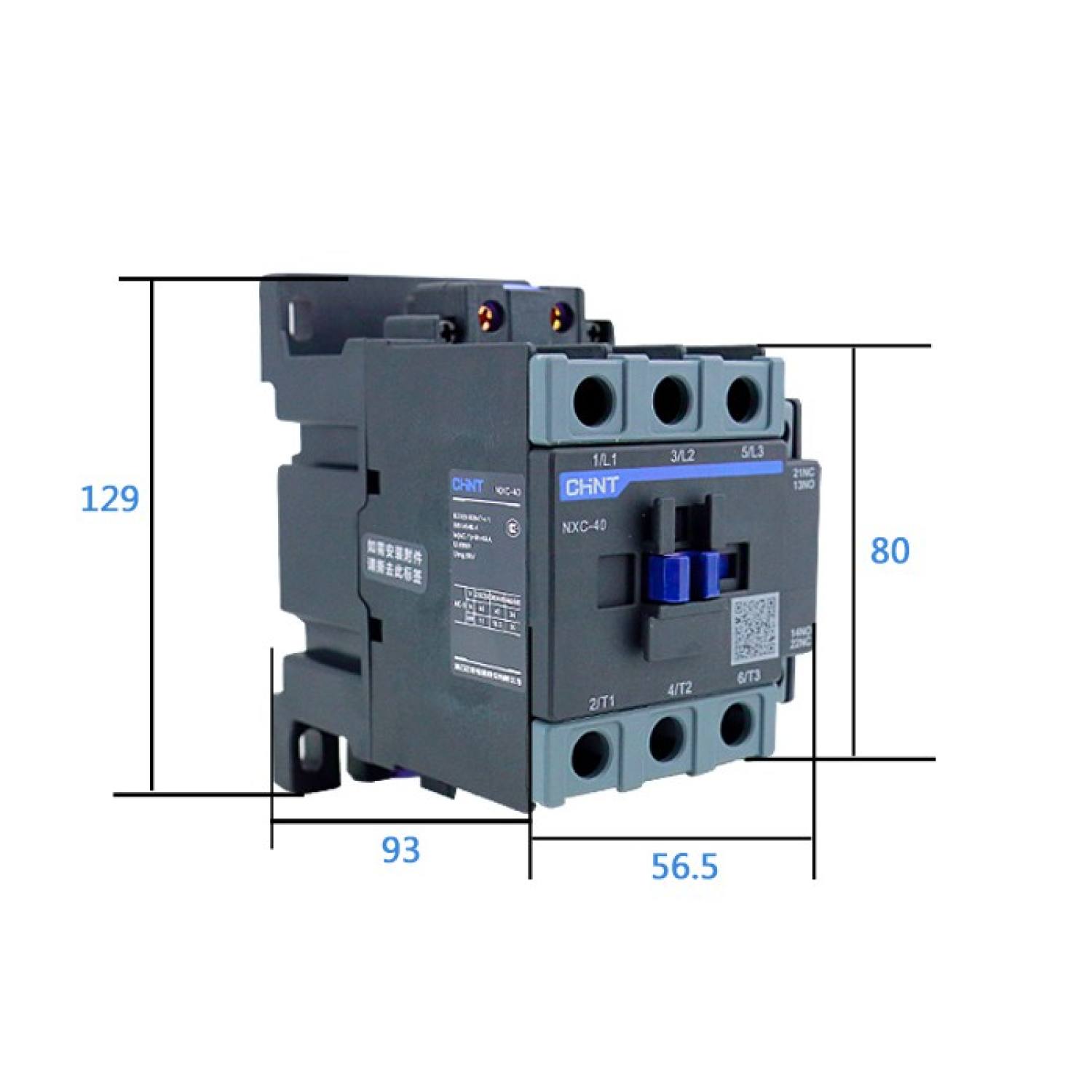 Contactor 3p nxc - 40 chịu tải động cơ lên tới 18,5kw