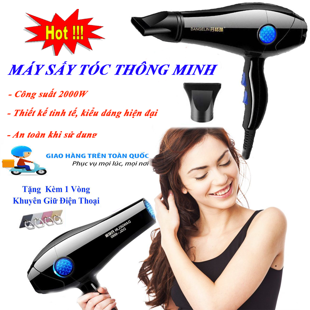 Máy Sấy Tóc Công Suất 2000W, Máy Sấy Tạo Kiểu Tóc, Mua Máy Sấy Tóc Loại Nào Tốt. Thiết Kế Kiểu Dáng Hiện Đại, Chế Độ Sấy Nóng Lạnh Dễ Dàng Tạo Kiểu Tóc, Tích Hợp Công Nghệ Bảo Vệ Tóc Không Gẫy Gọn Hư Tổn, BH 1 đổi 1
