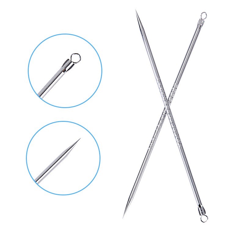 Que nặn mụn 12 cm 2 đầu - Que Nặn Mụn- kim nặn mụn, cây lấy mụn gói lột mụn dùng trong spa