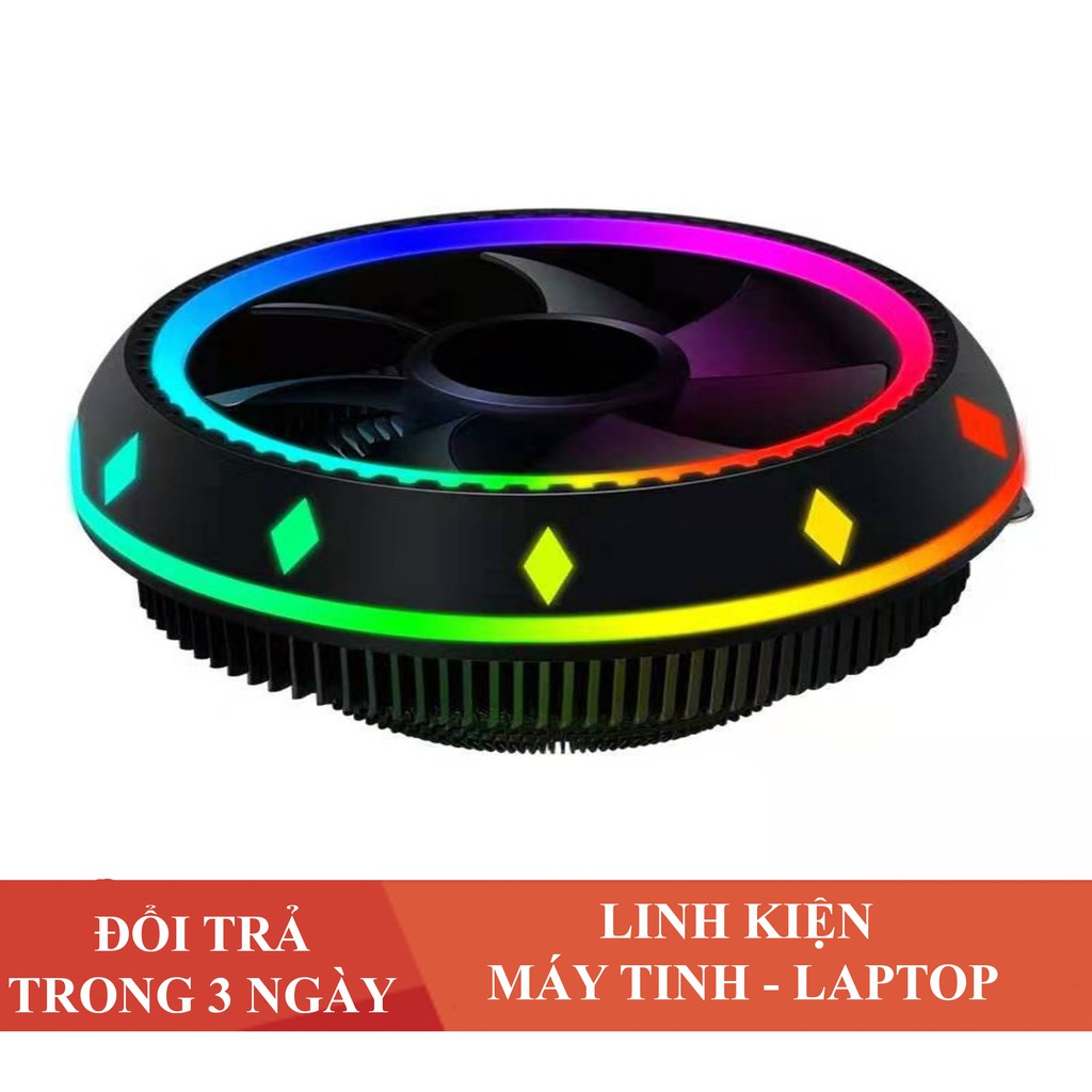 ❎ quạt tản nhiệt, fan cpu edra masa ecc01 - led rgb sử dụng cho cpu intel 775-115x-1366, amd am4.am3 ❎