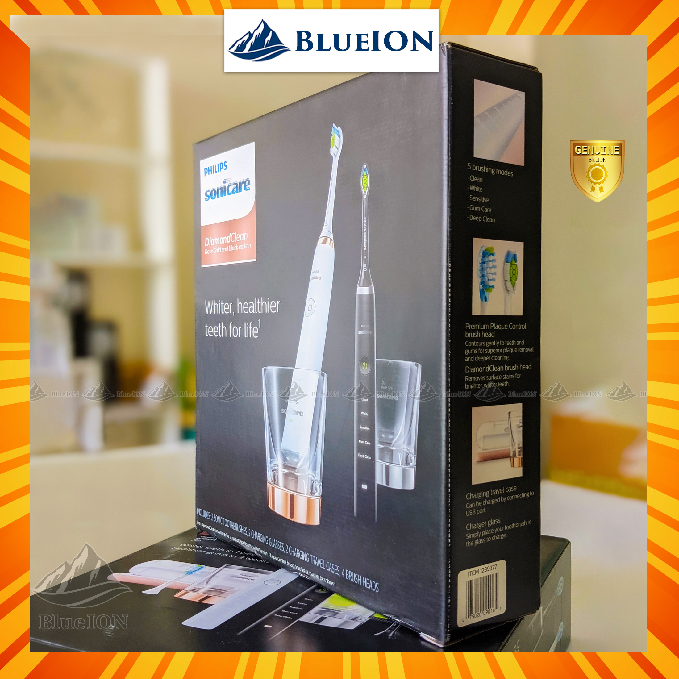 Bộ đôi bàn chải điện Philips Sonicare DiamondClean Classic