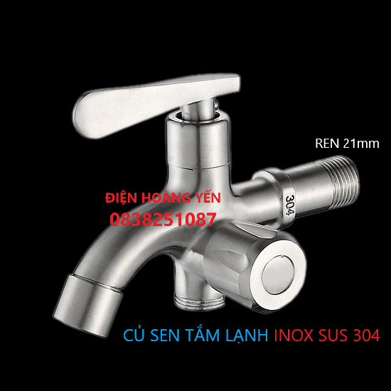 Củ sen tắm lạnh inox 304 - nguyên khối thân đúc