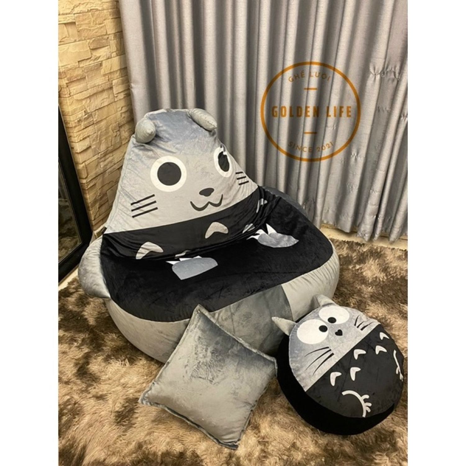 Ghế lười hạt xốp hình thú Totoro dễ thương