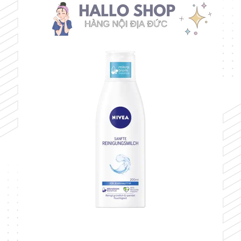 Sữa rửa mặt tẩy trang nivea bổ sung vitamin e, 200 ml