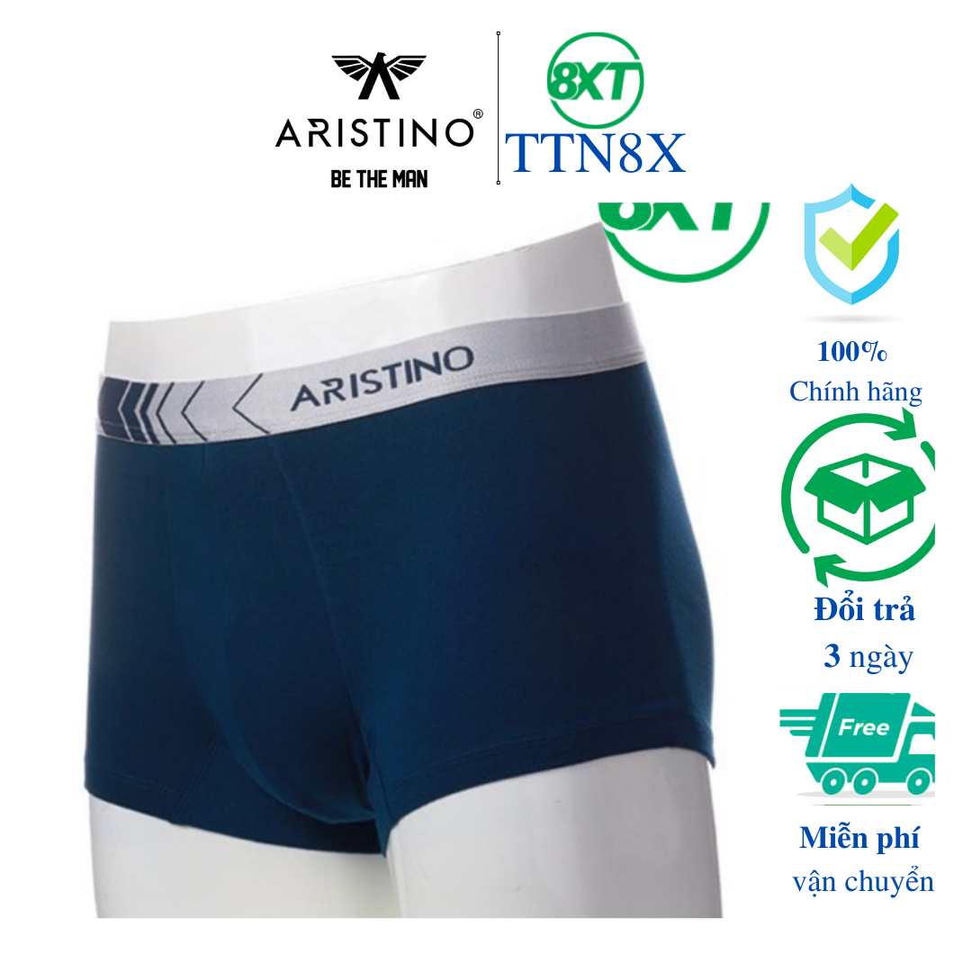 [ ARISTINO ] Quần lót boxer kiểu quần sịp đùi nam ABX1807 làm bằng chất liệu Cotton Chitosan có khả năng thấm hút tốt và [ KHÁNG KHUẨN VĨNH VIỄN ] nhờ vào cấu trúc hoá học của sợi.