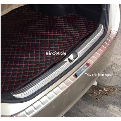 Ốp chống trầy cốp xe toyota vios 2019-2021 , ốp cốp toyota vios - vân titan cao cấp