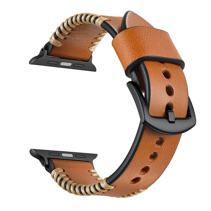 Dây đồng hồ da bò handmade cá tính cho đồng hồ size 42 /44mm - mã số: d1905