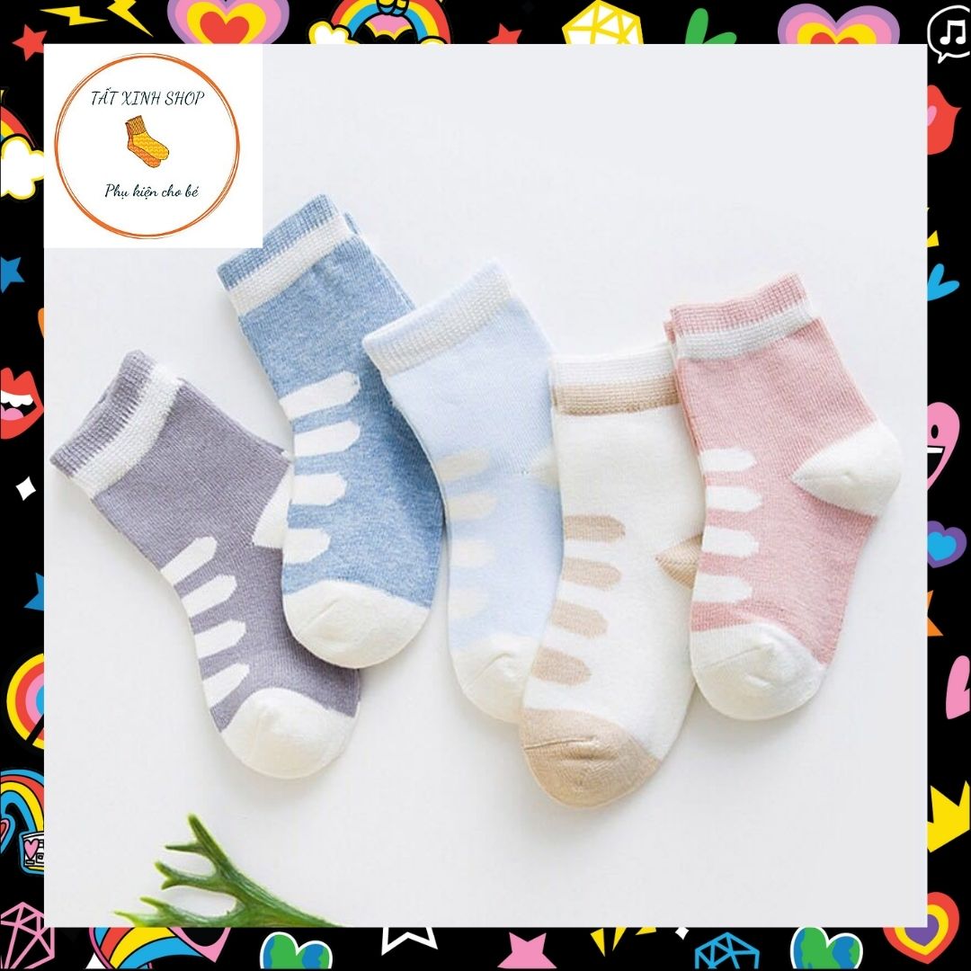 5 đôi tất cho bé 0-6 tuổi chất liệu dày dặn kiểu dáng đáng yêu