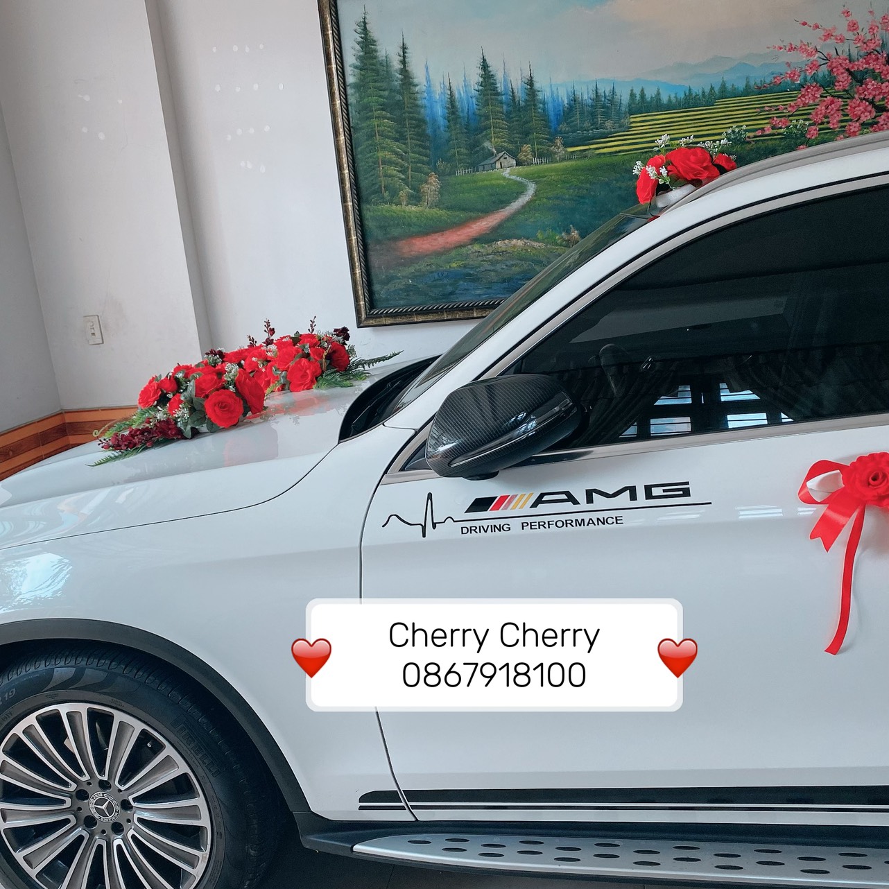Hoa cưới xe dâu - bộ dài - hoa cao cấp