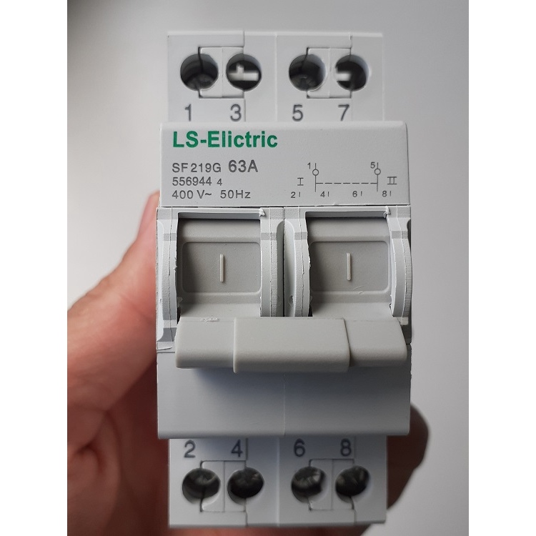 【hot sell】 cầu dao đảo chiều át đổi nguồn điện công suất lớn 2P/63A-220V -Elictric