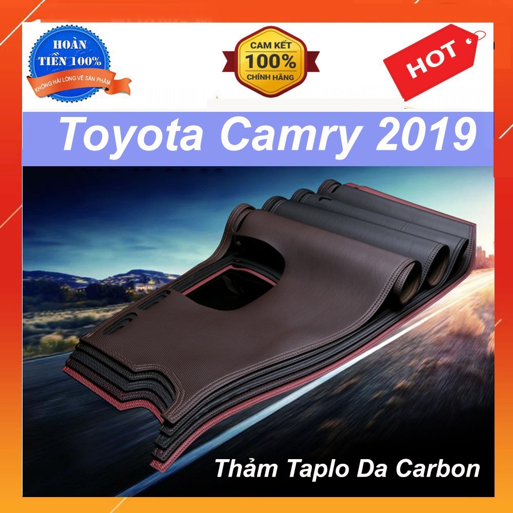 ✚✉ thảm taplo da carbon xe camry 2019 2020 2021 2022