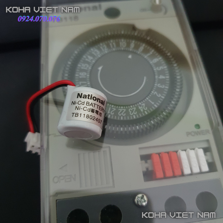 Hẹn giờ cơ national tb118 - hẹn giờ cơ phím gài on - off - tải 15a/220v