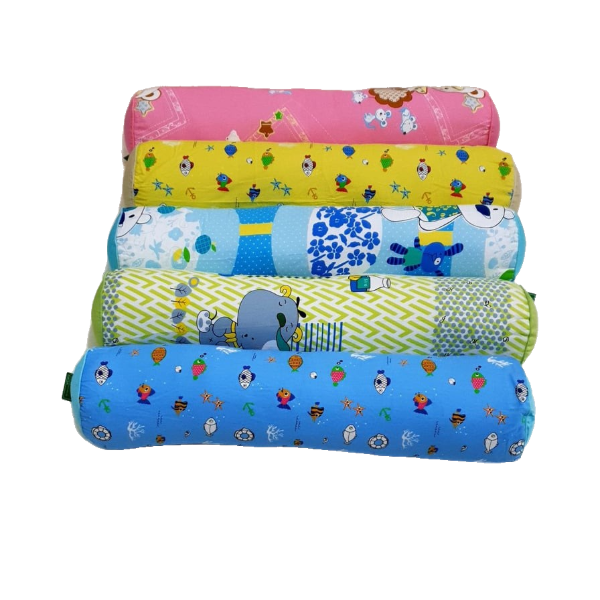 Gối ôm trẻ em 22x55, 25x80, 30x90cm, gối ôm cho bé bịt 2 đầu cotton hoa hometex