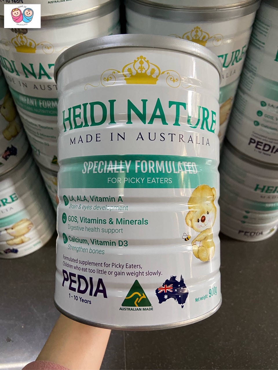 Sữa Úc Heidi Nature Pedia 900g (date mới)