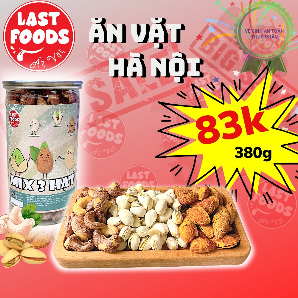 Mix 3 Hạt Dinh Dưỡng 380g Hũ Pet Tiện Lợi, Ăn Vặt LASTFOODS Hà Nội Với Đặc Sản Các Vùng Miền.