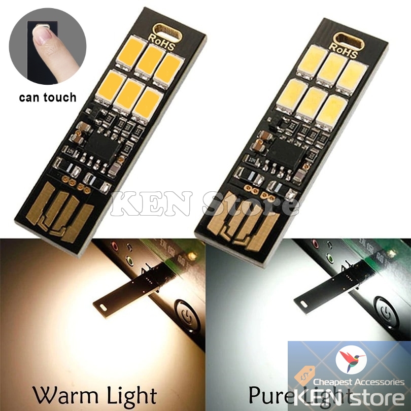 Đèn led, bóng led USB siêu sáng cảm ứng chạm tắt/mở/tăng/giảm độ sáng
