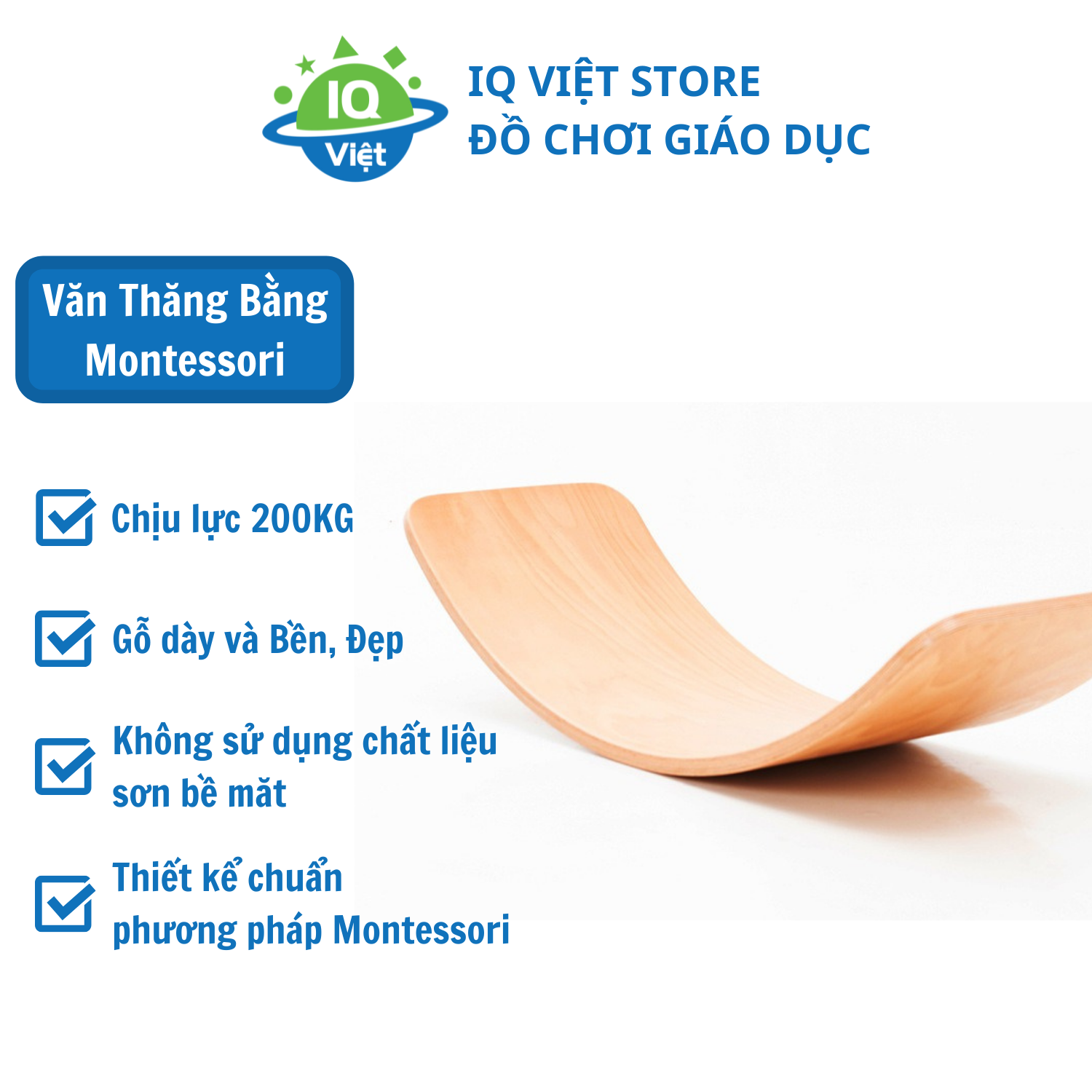 Ván Bập Bênh Ván Thăng Bằng Montessori IQ Việt